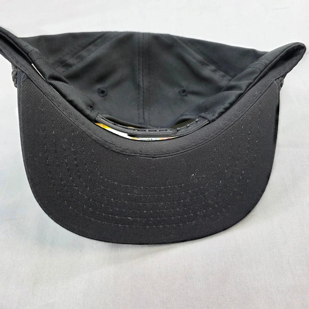 Vintage Sports World Hat Black Snapback‎ Rope Brim Cap Korea OSFA